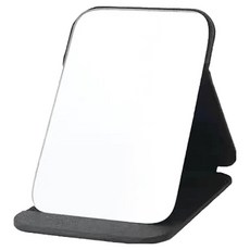 인아트 다용도 깔끔 접이식 휴대용 거울 중형 15 x 20 cm, 검정