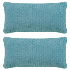 쉬즈홈 힐링 피그먼트 순면 메밀 베개 커버 + 속통 세트, 진블루, 2개