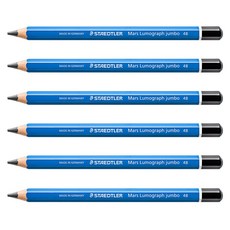 스테들러 마스 슈퍼 점보 연필 4B, 혼합색상, 6개