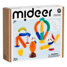 mideer 幼兒加大版彩虹磁力棒 32p, 1個, 多色