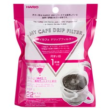 HARIO 好璃奧 V60 漂白掛耳式濾紙, 22入, 1包