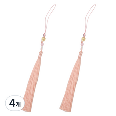 아이엔피 비즈꽃 고급 노리개 29cm, 핑크, 4개