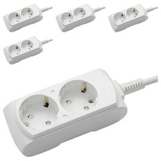 거성산업 접지형 2구 멀티탭 10A + 안전커버 2p, 단일색상(멀티탭), 랜덤발송(안전커버), 5세트, 4.5m