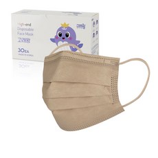 고래마스크 극세사 고래왕 마스크 특대형, 30개입, 1개, 모카베이지