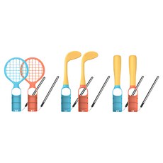 DOBE Sports體感六合一運動套裝套裝 Switch2/Switch/OLED通用, 1組, TNS-5115, 混和顏色