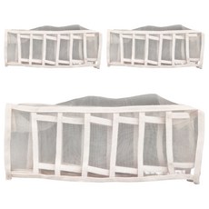 收納王妃 網格收納盒7格 32 x 12 x 12cm 3入, 白色, 1組