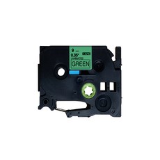 브라더 호환 라벨테이프 9mm TZ-721, 녹색바탕 + 검정글자