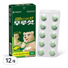 대웅제약 우루샷 피로회복 멀티 비타민 UDCA 포함, 30정, 12개