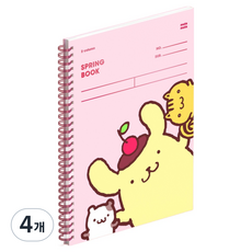 모트모트 2분할 스프링북, 폼폼푸린, 4개