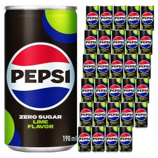 펩시 제로슈거 라임향 탄산음료, 190ml, 90개