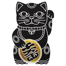 好物良品 開運招財繽紛Lucky Neko燙金靜電貼紙, 避邪消災