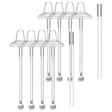 soonsooa 重力球吸管替換裝 4入+通用吸管刷組, 混色, 2組