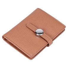 LIKE HOUSE 真皮頭層牛皮女士抽繩短夾錢包 8卡位 1零錢卡包