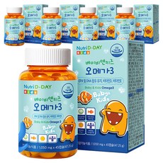 뉴트리디데이 베이비 앤 키즈 오메가3 츄어블 영양제, 45정, 5개