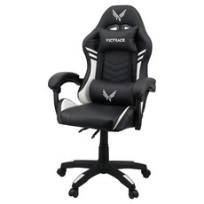 빅트랙 라이트 게이밍의자 A-02, 블랙+화이트