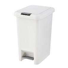 코멧 홈 모던한 원터치 페달 휴지통, 화이트