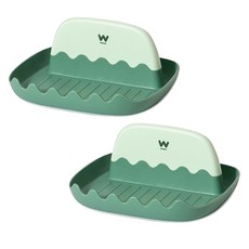 아메리칸로드 웨이브 다기능 조리도구 받침대 RK2168, 그린, 2개