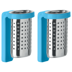 WE CHAMP 茶濾網不鏽鋼掛式 WTB-409 淺藍色, 2個