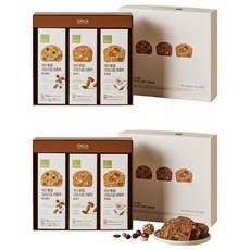 ORGA 韓國產全麥香脆餅乾3種禮盒組 + 購物袋隨機出貨, 綜合莓果 120g + 經典 120g + 無花果 120g, 2套