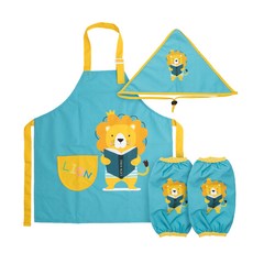 투코비 어린이 방수 앞치마 세트, 독서왕라이언