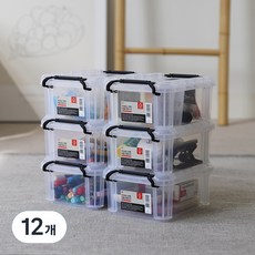 IRIS OHYAMA 愛麗思歐雅瑪 高級扣環收納箱 BL系列, 透明, 1.5L, 12個