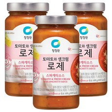 청정원 토마토와생크림 로제 스파게티소스, 600g, 3개