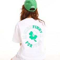 그랜피니 남녀공용 프리미엄 통기성 클로버 반팔 티셔츠 GFBT201