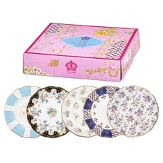 ROYAL ALBERT 100週年紀念系列 中盤 5入組 前期, 1套, 盤子 5入, 混合色