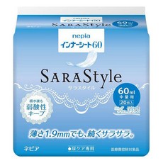 nepia 王子 漏尿護理衛生棉 60ml, 20片, 1袋