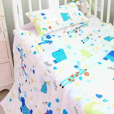 코니아일랜드 인견 겹이불세트 메밀 쥬쥬랜드, 블루