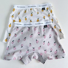 YEROOYENA 女童用酸甜檸檬平口四角內褲2件組