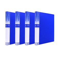 希望 高級型透明文件夾 20頁, 藍色, 4個