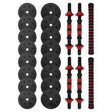 대한스포츠 바벨 + 아령봉 + 연결부, 15kg, 2세트