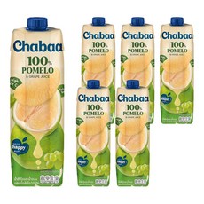 CHABAA 啜吧 100% 柚子佐葡萄果汁, 1L, 6瓶