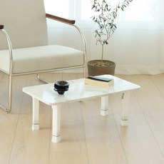 레몬트리 국내제조 LPM 샤르망 4단 높이조절형 접이식테이블, 마블비앙코