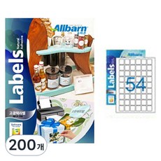 올바른라벨 고광택라벨 레이저용, 54칸, 200개