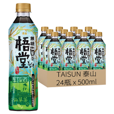 梧堂 仙草茶, 100%使用台灣在地契作仙草 無糖無香料 口感自然回甘 沁涼退火 去油解膩 重現老街手作風味 厚工熬煮 全程無菌生產 - 24瓶, 500ml