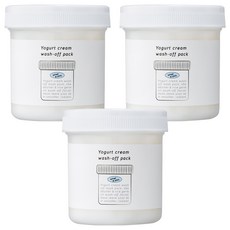 What a skin. 優格霜滋潤沖洗式保濕面膜, 3罐, 1入