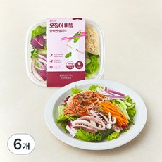 세끼판다 판다의 오징어 비빔 담백면 샐러드, 185g, 6개
