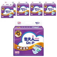 Dr.P 包大人 棉柔透氣 黏貼型成人紙尿褲 臀部加寬, M 腰圍32~44吋, 16片, 6包