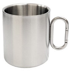 DIBOTE 迪伯特 304不鏽鋼雙層登山扣隔熱杯 W3017-25 300ml, 1個, 銀色