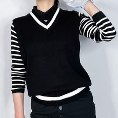 女款V領素色背心