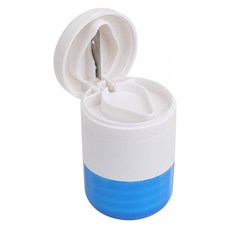 感恩使者 銀髮族用品 切藥磨藥兩用藥盒 藍色 直徑4.2cm 高6.3cm PP材質, 1個