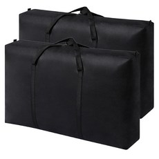 JOSIC 巨無霸無紡布收納袋 125L, 黑色, 2個