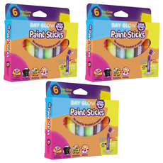 英國Little Brian 可洗式無毒水彩棒 螢光色 6色 Set, 3盒