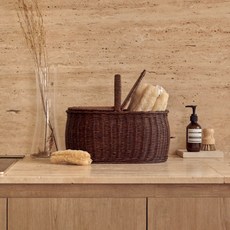 house recipe. Fleet 野餐籃, 1個, 深棕色