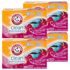 ARM&HAMMER 衣物柔軟片 熱帶天堂香氛, 4個, 100片