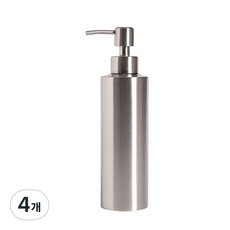 MONACO OLIVE 不銹鋼洗髮精沖洗飯店風格分配器 350 毫升, 銀, 4瓶