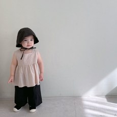 BEBENINE 女童透氣時尚方領上衣