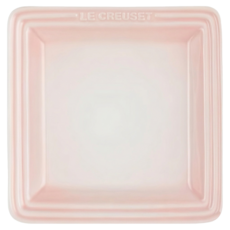 LE CREUSET 瓷器正方盤, 淡粉紅, 1個
